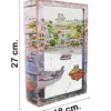 Caja de libro con espejo diseño lanchas en agua de 27x18x7cm - Image 2