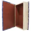 Caja de libro con espejo diseño mandalas de color azul de 27x18x7cm - Image 4