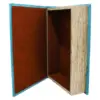 Caja de libros con diseño pedrería de pavo real de 30x21x7cm - Image 4