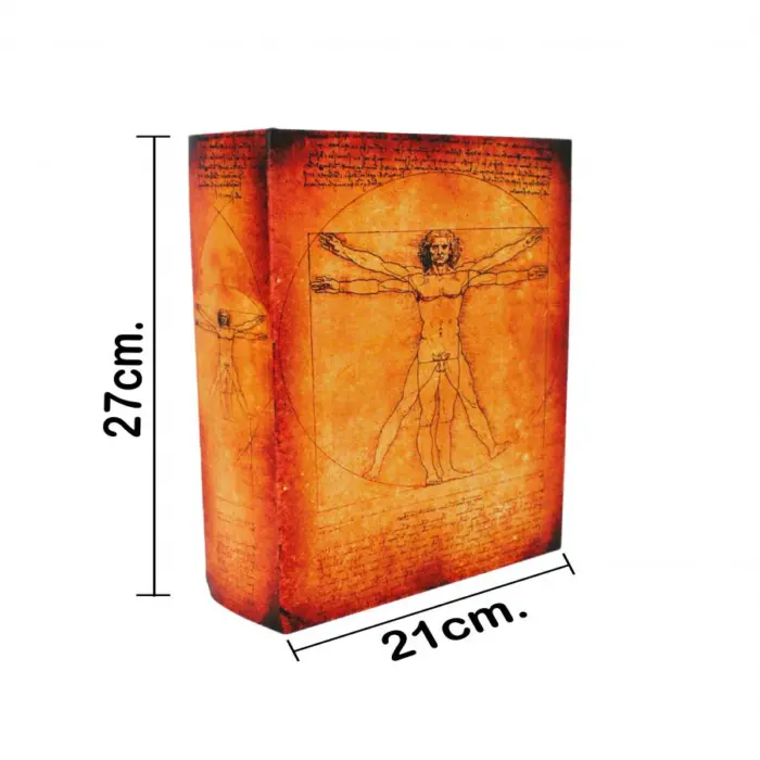Caja de libros diseño Leonardo da Vinci de 27x21x7cm - Image 5