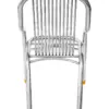 Silla de metal plateado de 46x57x83cm - Image 3