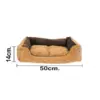 Cama para mascotas de color kaki de 50x40x14cm - Image 4