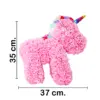 Unicornio forrado de flores rosa de 20x35x37cm - Image 2