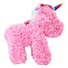 Unicornio forrado de flores rosa de 20x35x37cm - Image 3