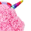 Unicornio forrado de flores rosa de 20x35x37cm - Image 4