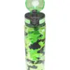 Botella de plástico estampada verde de6.5x6.5x23cm - Image 3