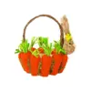 Canasta de fibras naturales con conejo y zanahoria de 20x23x22cm - Image 2
