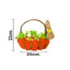 Canasta de fibras naturales con conejo y zanahoria de 20x23x22cm - Image 4