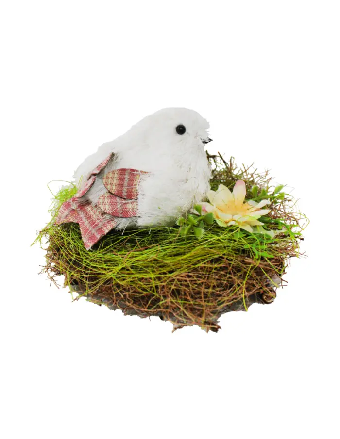 Pájaro en nido de 13x13x8cm - Image 2