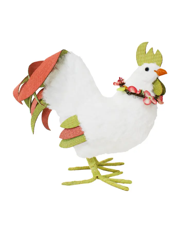 Gallo con corona de 38x15x36cm - Image 2