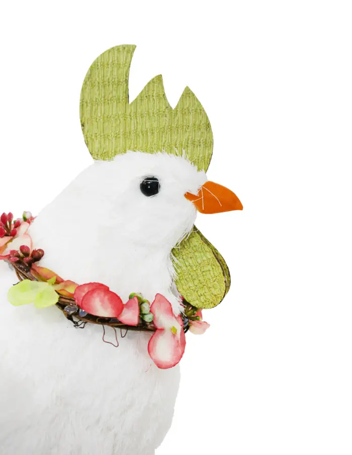 Gallo con corona de 38x15x36cm - Image 3