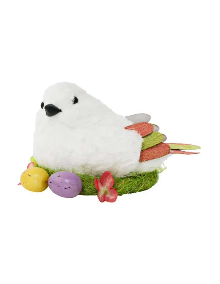 Pájaro en nido con huevos de 23x15x12cm - Image 2