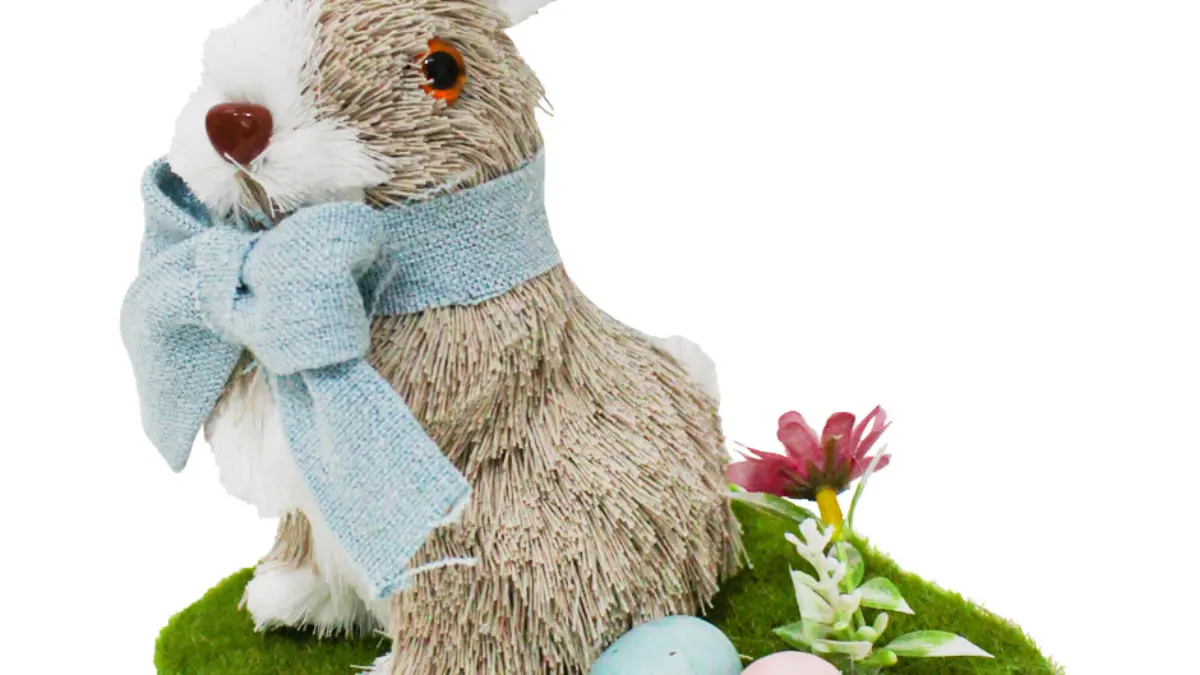 Cartel De Caza De Huevos De Pascua Con Cartel De Madera Huevos Coloridos Orejas Conejo Flores 159554642