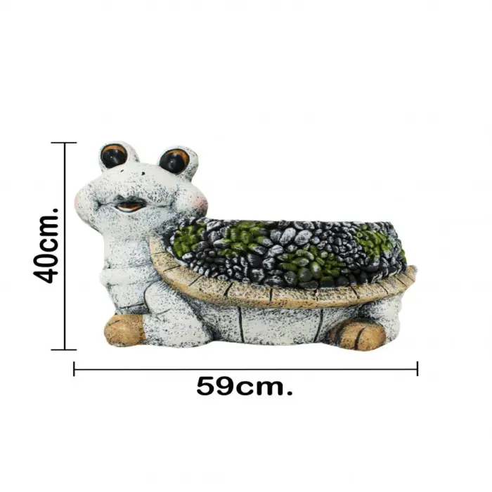 Maceta de poliresina diseño tortuga de 59x44x40cm - Image 4