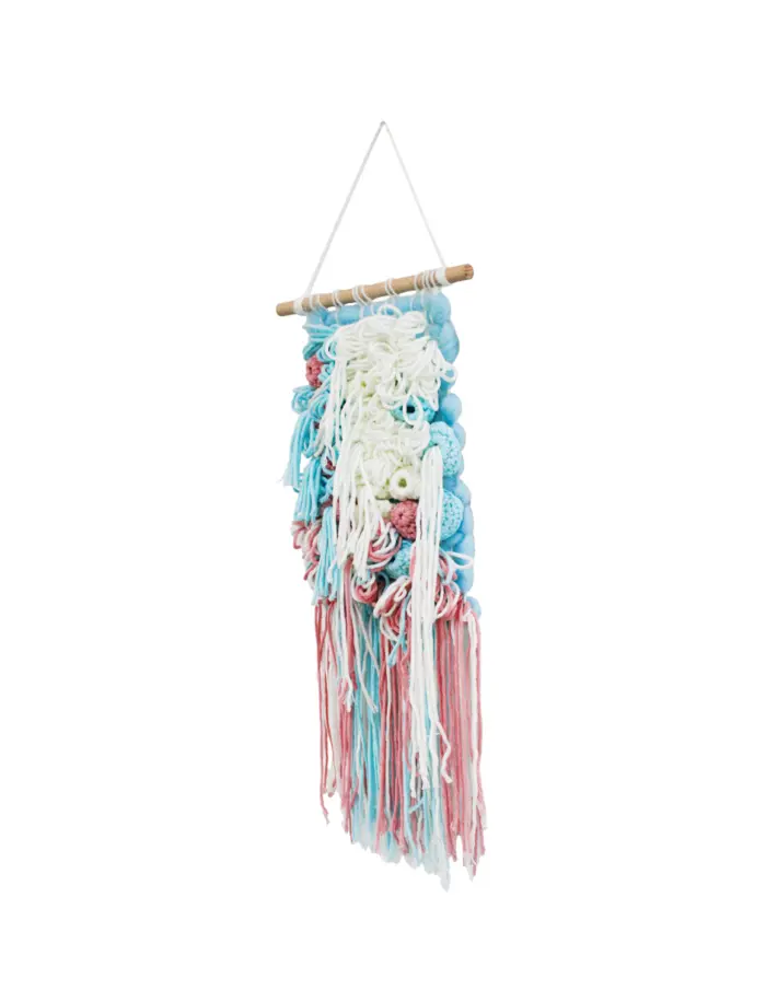 Colgante de macrame multicolor de 21x45x3cm - Image 2