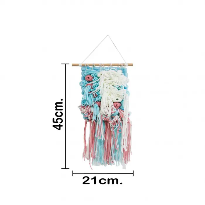 Colgante de macrame multicolor de 21x45x3cm - Image 4