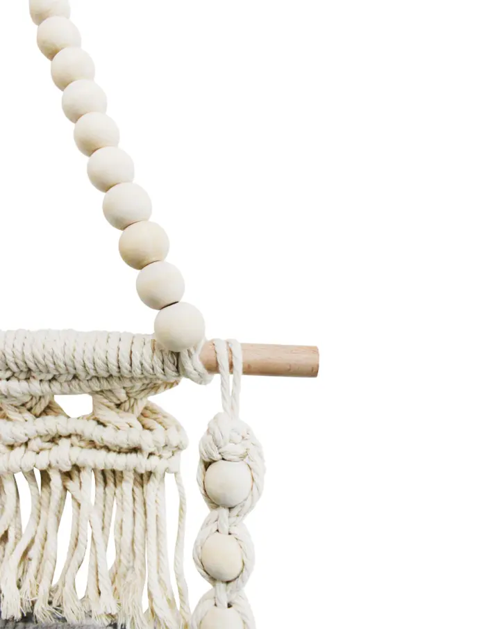 Colgante de macrame con 3 carretes de hilos de colores de 9x30x100cm - Image 3