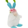 Gnomo de tela con barba blanca y sombrero de zanahorias azules de 14x14x27cm - Image 2
