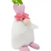 Gnomo de tela con barba blanca y sombrero de zanahorias rosas de 14x14x27cm - Image 2