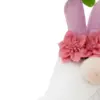 Gnomo de tela con barba blanca y sombrero de zanahorias rosas de 14x14x27cm - Image 3