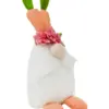 Gnomo de tela sentado con barba blanca y sombrero de zanahorias naranjas de 14x14x27cm - Image 2