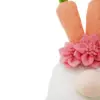 Gnomo de tela sentado con barba blanca y sombrero de zanahorias naranjas de 14x14x27cm - Image 3