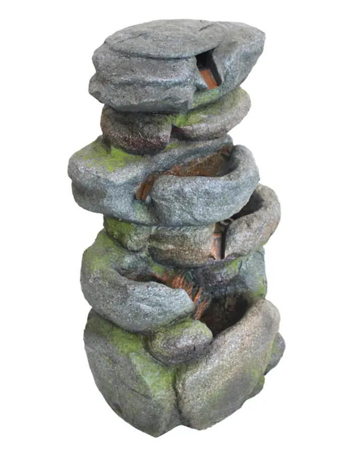 Fuente de agua diseño piedras con luz de 41x29x72cm - Image 3
