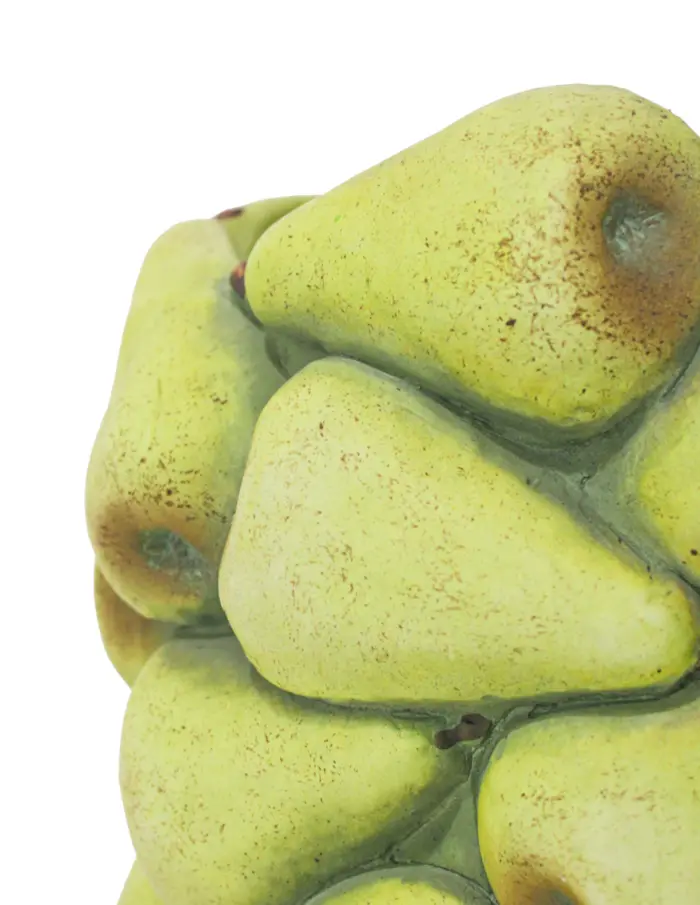 Maceta de cemento con peras verdes de 19.5x19.5x20cm - Image 3