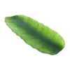 Plato de melamina diseño hoja larga verde de 19x48x3cm - Image 2