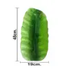 Plato de melamina diseño hoja larga verde de 19x48x3cm - Image 4