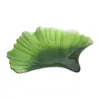 Plato de melamina diseño hoja verde de 37x37x6cm - Image 2