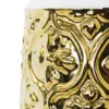 Tibor de cerámica dorado con tapa blanca de 15x15x47cm - Image 3