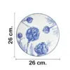 Plato diseño alcachofa azul de 20.3x20.3x2.8cm - Image 2