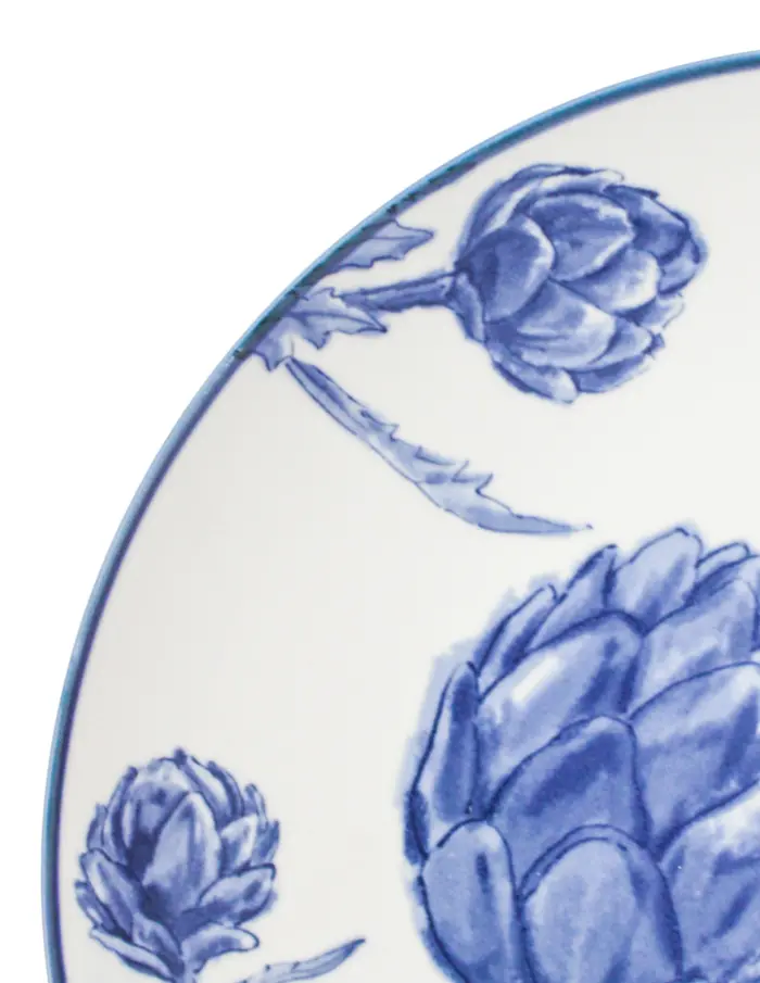 Plato diseño alcachofa azul de 20.3x20.3x2.8cm - Image 4