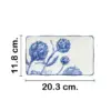 Plato rectangular diseño alcachofa azul de 20.3x11.8x2.2cm - Image 2