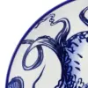 Bowl de cerámica blanco con diseño de pulpo azul de 22.3x22.3x5.1cm - Image 4