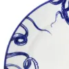 Plato de cerámica blanco con azul diseño tentáculos de 27.8x27.8x3cm - Image 4