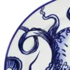 Plato de cerámica blanca diseño pulpo azul de 24.4x24.4x3cm - Image 4