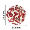 Bowl de cerámica blanco diseño tomate rojo de 21.5x21.5x5cm - Image 2
