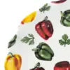 Plato de cerámica blanca diseño chiles morrones de 29.5x29.5x4cm - Image 4