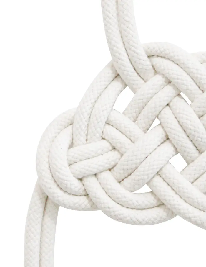 Colgante de macrame diseño nudos con borlas de 76x23x2cm - Image 3