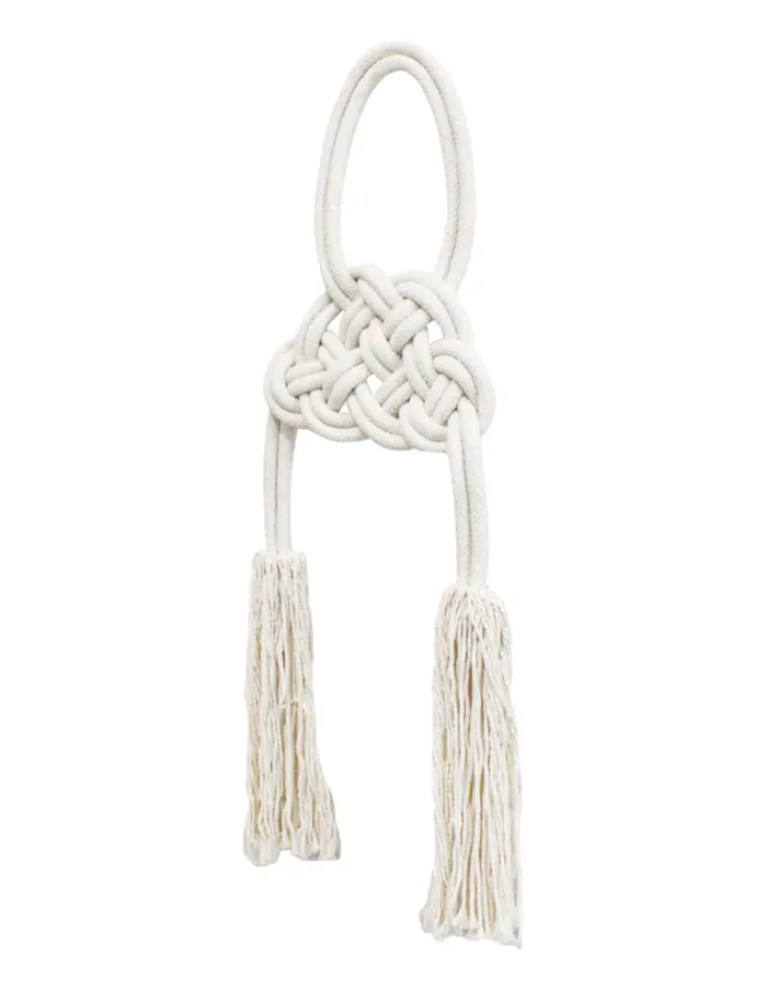 Colgante de macrame diseño nudos con borlas de 76x23x2cm - Image 4