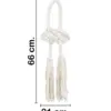 Nubes de macrame diseño nudos de 66x21x2cm - Image 2