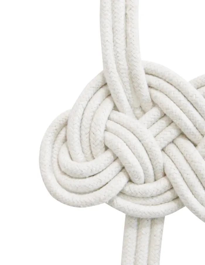 Colgante de macrame diseño nudos con borlas de 66x21x2cm - Image 3