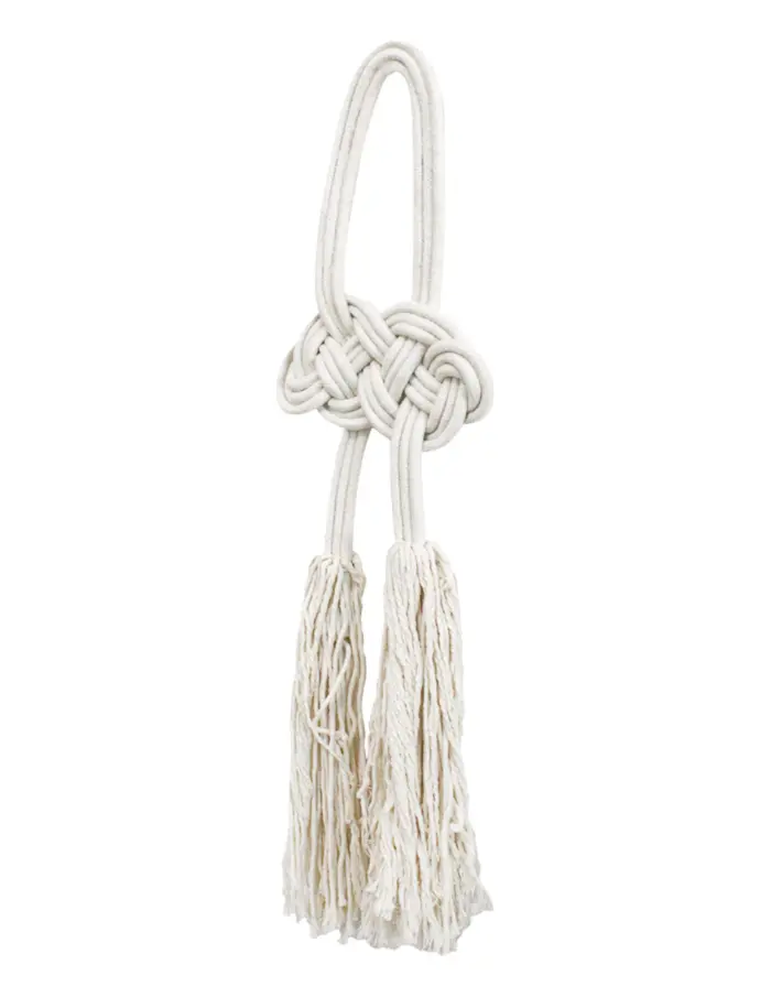 Colgante de macrame diseño nudos con borlas de 66x21x2cm - Image 4