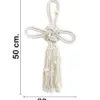 Colgante de macrame diseño cruz con conchitas de 50x28x2cm - Image 2