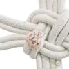 Colgante de macrame diseño cruz con conchitas de 50x28x2cm - Image 3