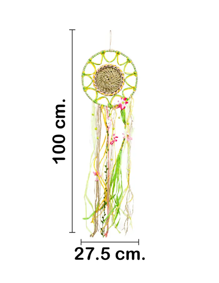 Atrapasueños de colores con flores100x27.5x1cm - Image 2