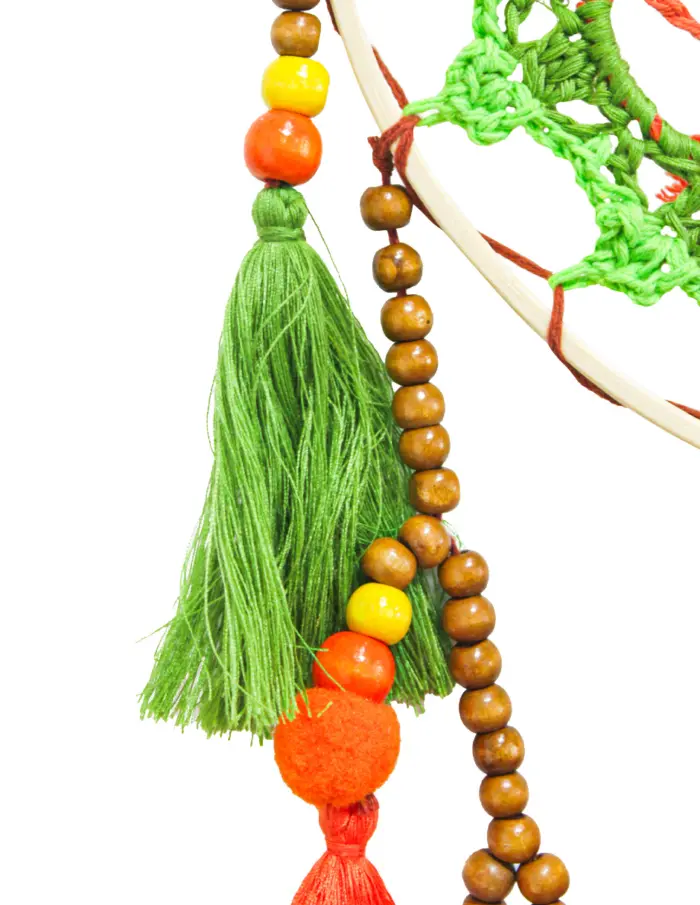 Atrapasueños tejido con borlas de colores de 53x23x2cm - Image 3