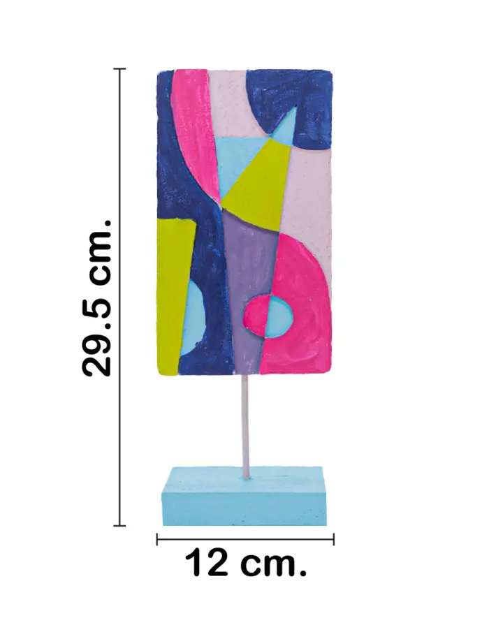 Escultura de poliresina de colores con base de 12x7x29.5cm - Image 2
